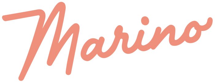 marino logo with pink lettering at The Marino